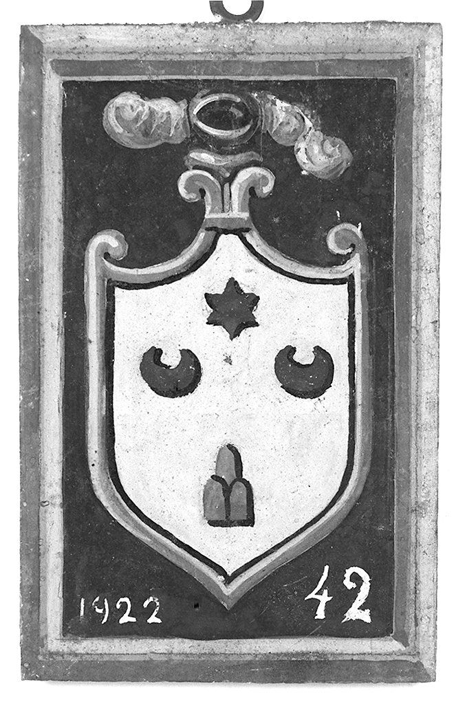 stemma gentilizio della famiglia Neri (dipinto, elemento d'insieme) - ambito senese (sec. XX)