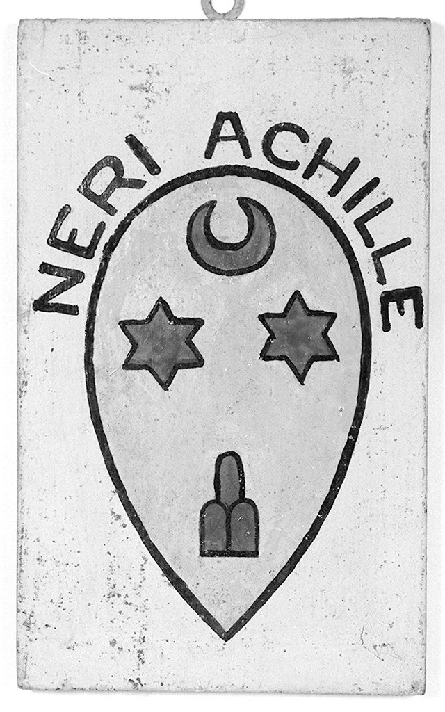 stemma gentilizio di Achille Neri (dipinto, elemento d'insieme) - ambito senese (prima metà sec. XX)