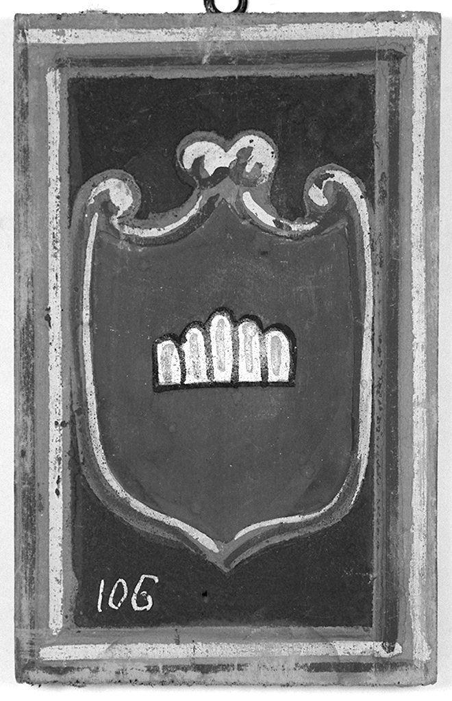 stemma gentilizio della famiglia Gracci (dipinto, elemento d'insieme) - ambito senese (sec. XX)