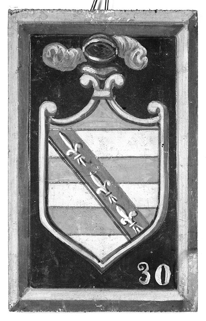 stemma gentilizio della famiglia Gigliuoli (dipinto, elemento d'insieme) - ambito senese (sec. XX)