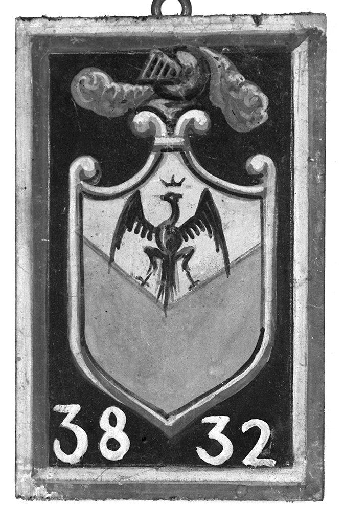 stemma gentilizio della famiglia Valsecchi (dipinto, elemento d'insieme) - ambito senese (sec. XX)