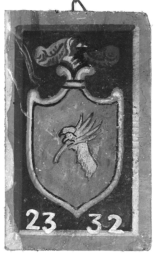 stemma gentilizio della famiglia Brancadori (dipinto, elemento d'insieme) - ambito senese (primo quarto sec. XX)