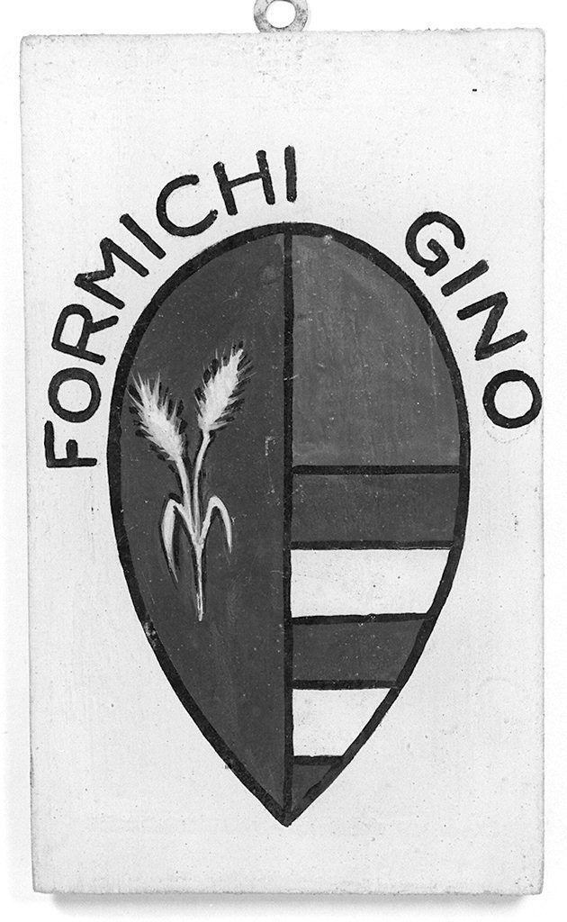 stemma gentilizio di Gino Formichi (dipinto, elemento d'insieme) - ambito senese (metà sec. XX)