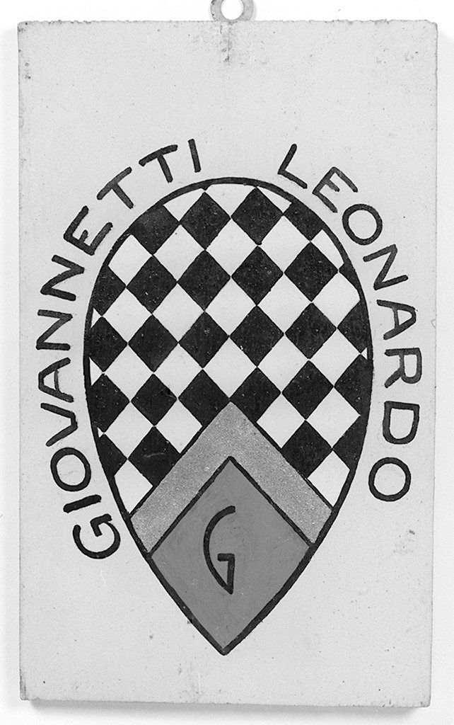 stemma gentilizio di Leonardo Giovannetti (dipinto, elemento d'insieme) - ambito senese (metà sec. XX)