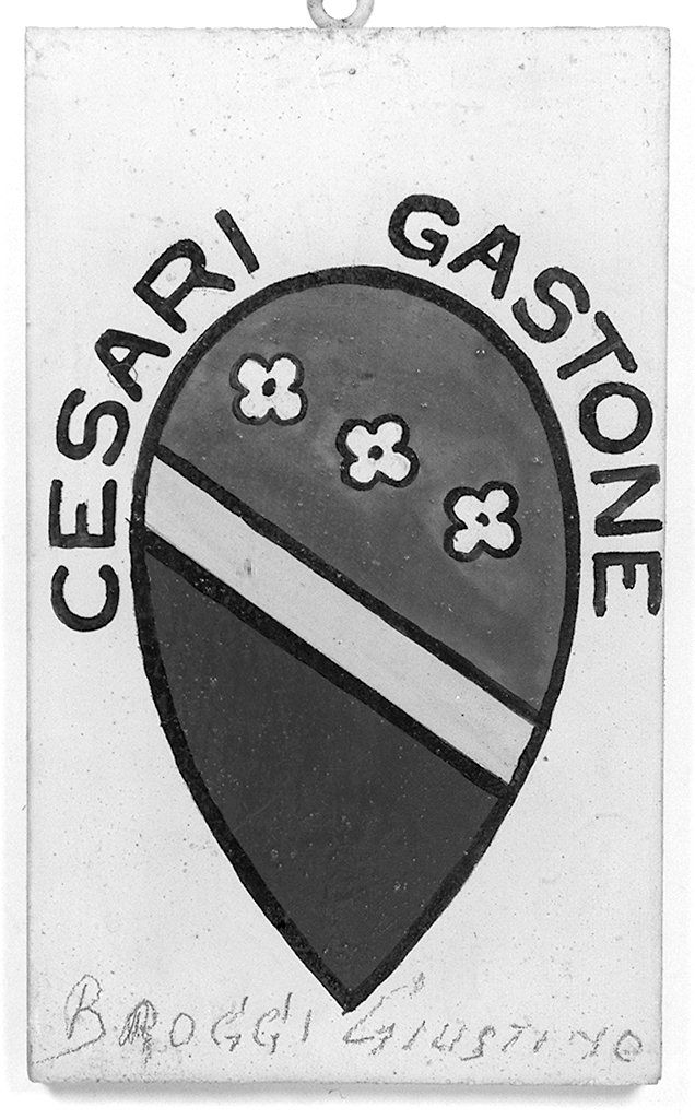 stemma gentilizio di Gastone Cesari (dipinto, elemento d'insieme) - ambito senese (metà sec. XX)