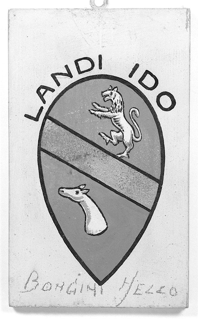 stemma gentilizio di Ido Landi (dipinto, elemento d'insieme) - ambito senese (metà sec. XX)