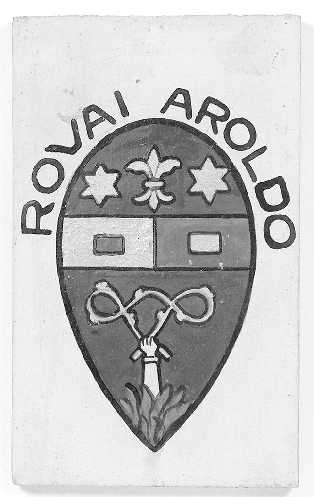 stemma gentilizio di Aroldo Rovai (dipinto, elemento d'insieme) - ambito senese (metà sec. XX)
