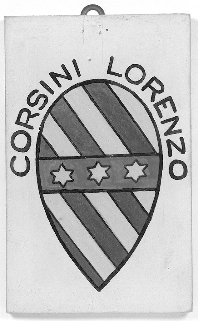 stemma gentilizio di Lorenzo Corsini (dipinto, elemento d'insieme) - ambito senese (metà sec. XX)