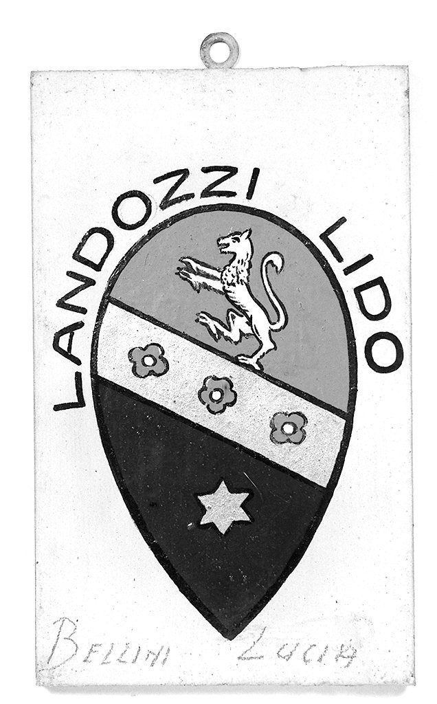stemma gentilizio di Lido Landozzi (dipinto, elemento d'insieme) - ambito senese (metà sec. XX)