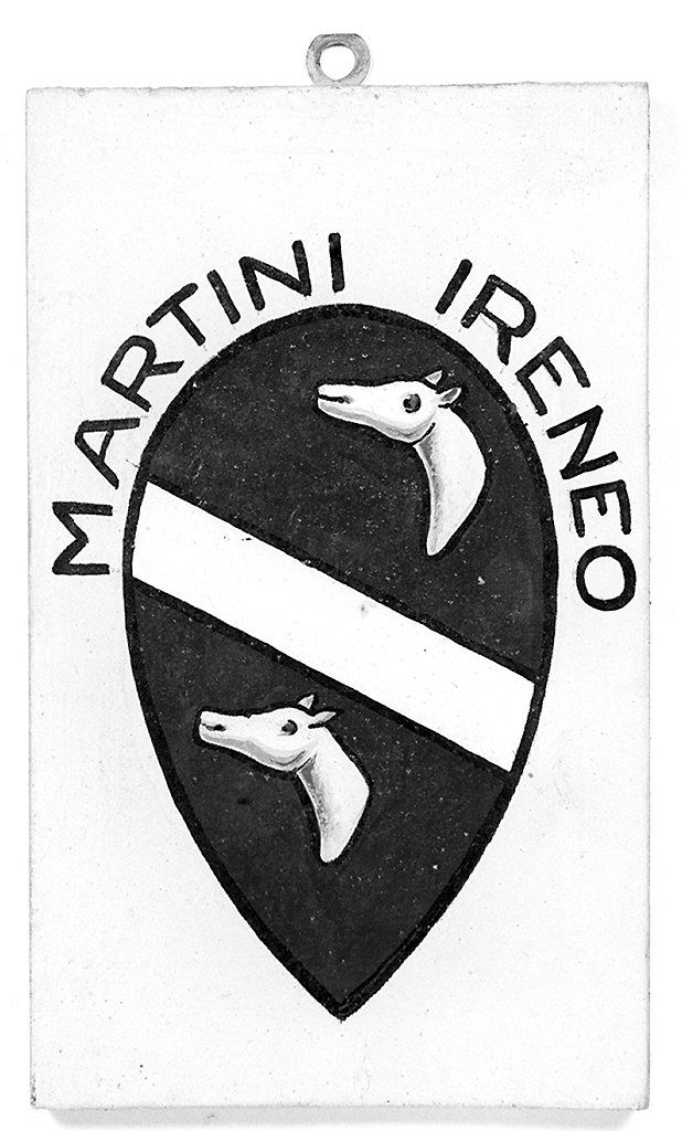 stemma gentilizio di Ireneo Martini (dipinto, elemento d'insieme) - ambito senese (metà sec. XX)
