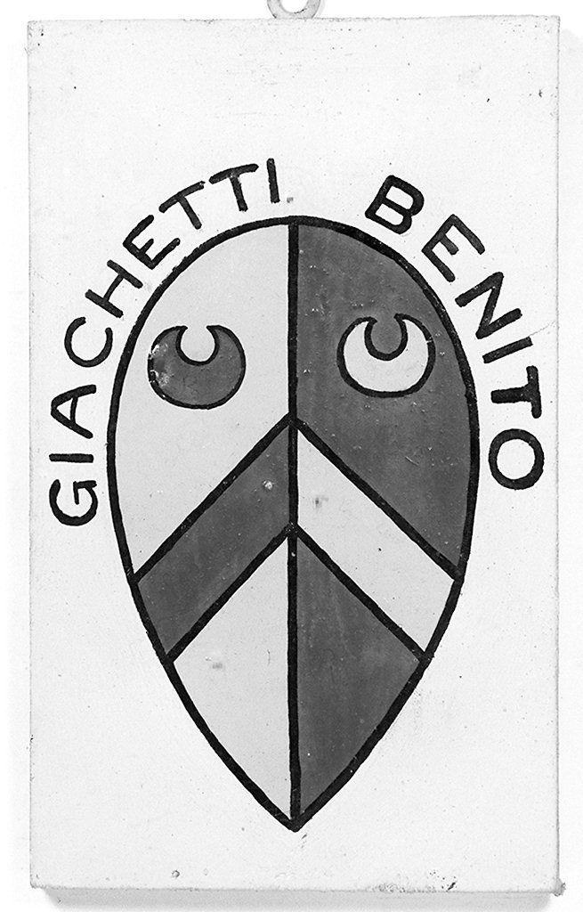 stemma gentilizio di Benito Giachetti (dipinto, elemento d'insieme) - ambito senese (metà sec. XX)