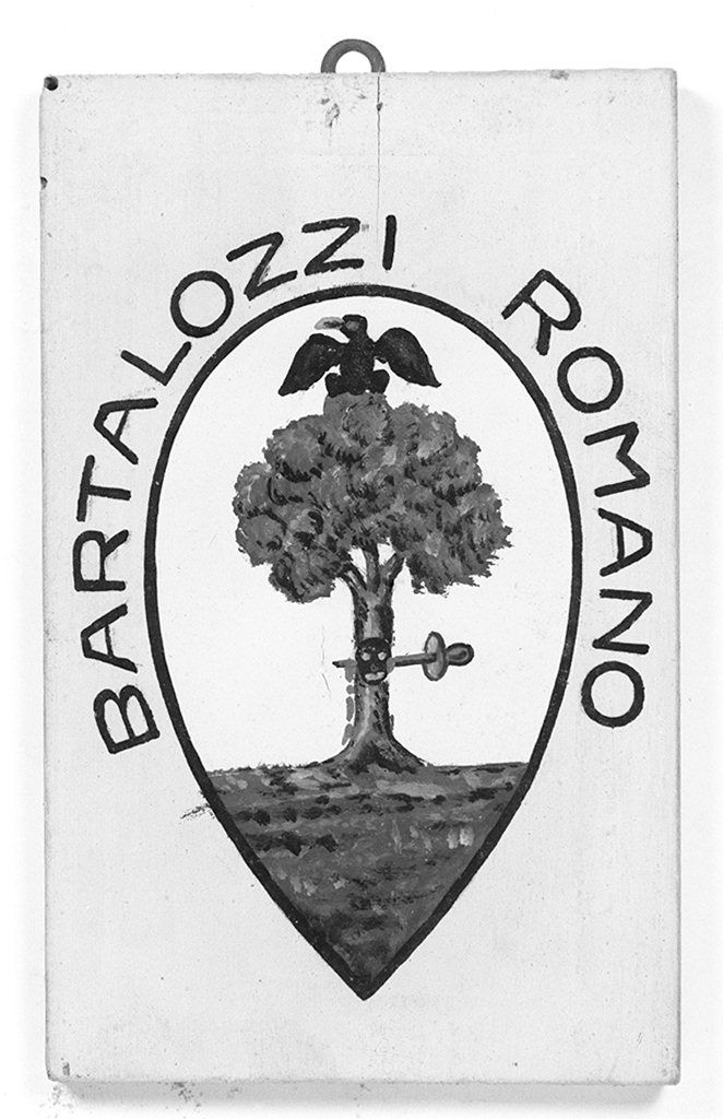 stemma gentilizio di Romano Bartalozzi (dipinto, elemento d'insieme) - ambito senese (metà sec. XX)