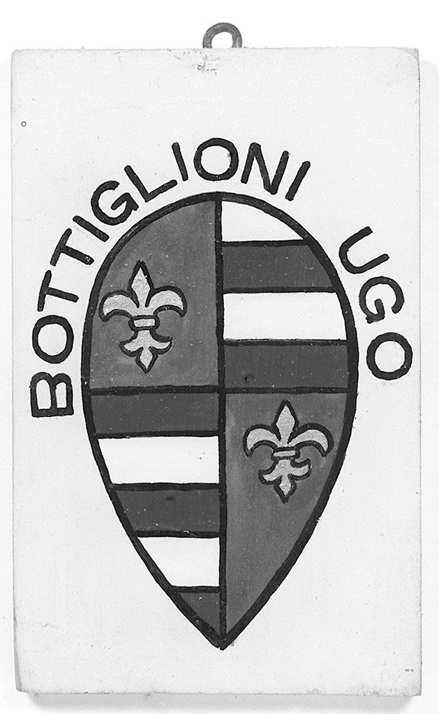 stemma gentilizio di Ugo Bottiglioni (dipinto, elemento d'insieme) - ambito senese (metà sec. XX)