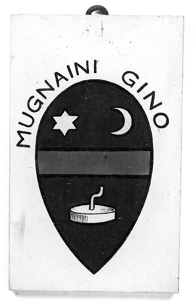 stemma gentilizio di Gino Mugnaini (dipinto, elemento d'insieme) - ambito senese (metà sec. XX)