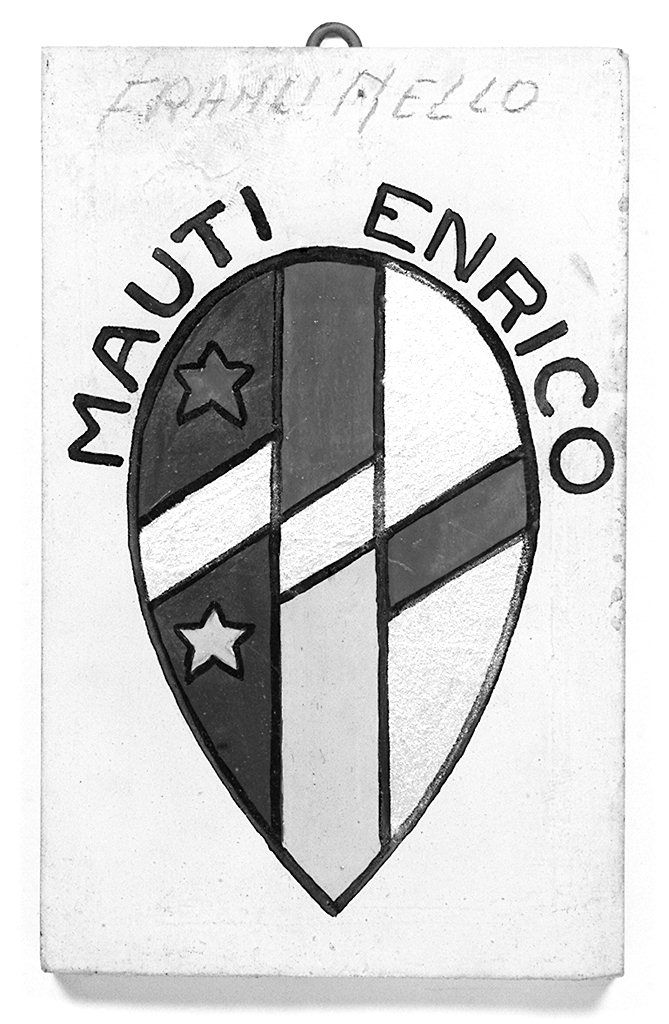 stemma gentilizio di Enrico Mauti (dipinto, elemento d'insieme) - ambito senese (metà sec. XX)