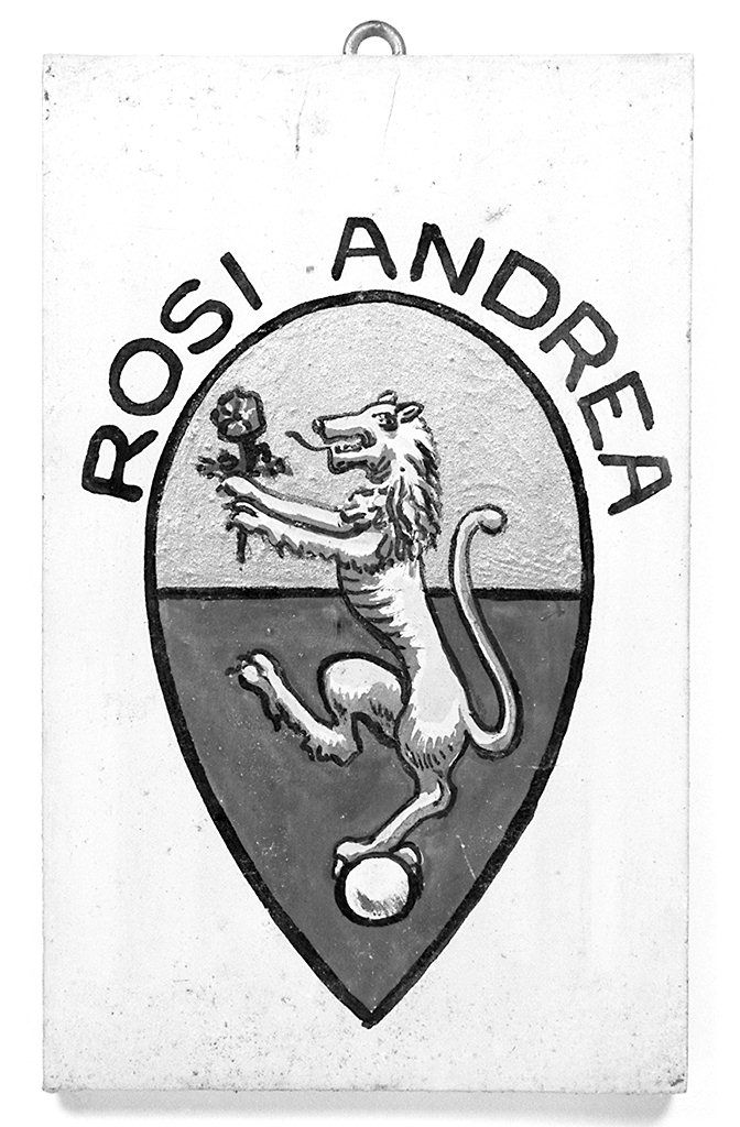 stemma gentilizio di Lilio Rosi (dipinto, elemento d'insieme) - ambito senese (metà sec. XX)