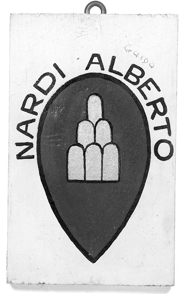stemma gentilizio di Alberto Nardi (dipinto, elemento d'insieme) - ambito senese (metà sec. XX)