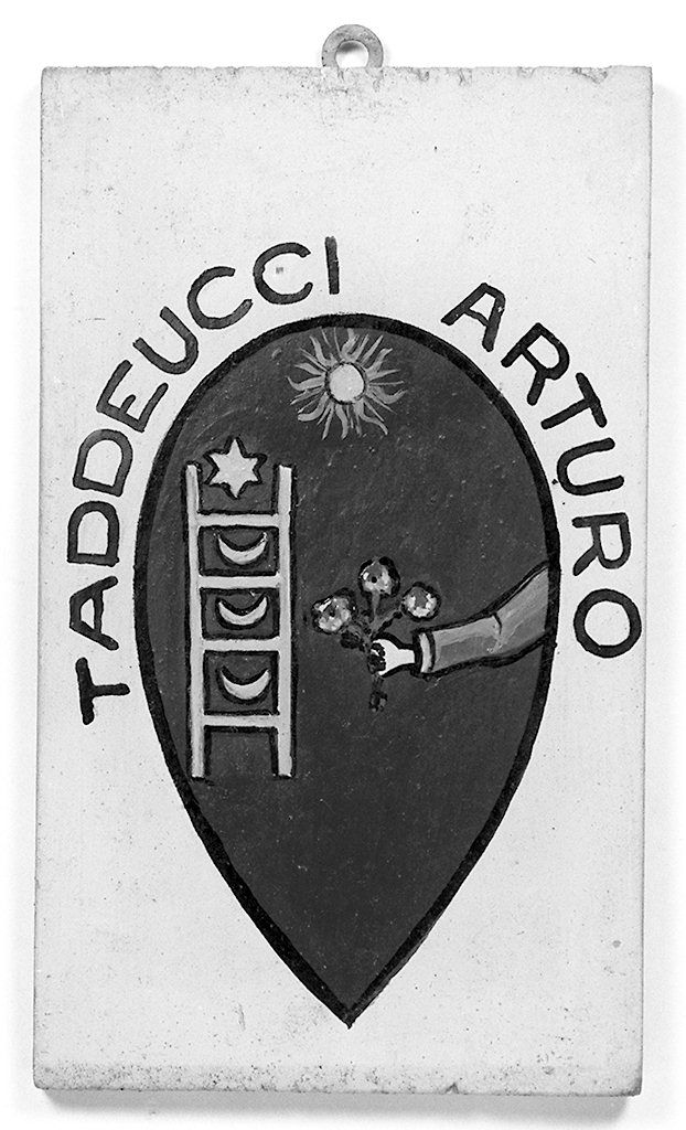 stemma gentilizio di Arturo Taddeucci (dipinto, elemento d'insieme) - ambito senese (metà sec. XX)