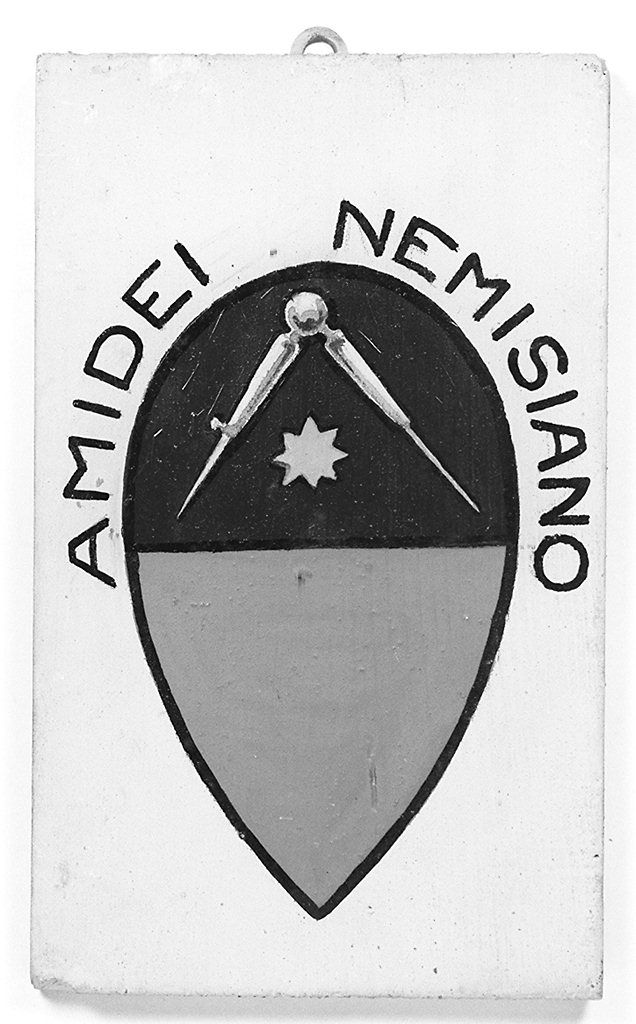 stemma gentilizio della famiglia Amidei (dipinto, elemento d'insieme) - ambito senese (metà sec. XX)