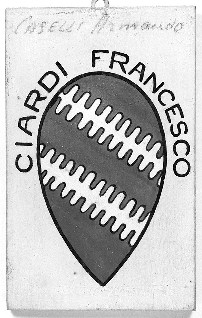 stemma gentilizio di Francesco Ciardi (dipinto, elemento d'insieme) - ambito senese (metà sec. XX)