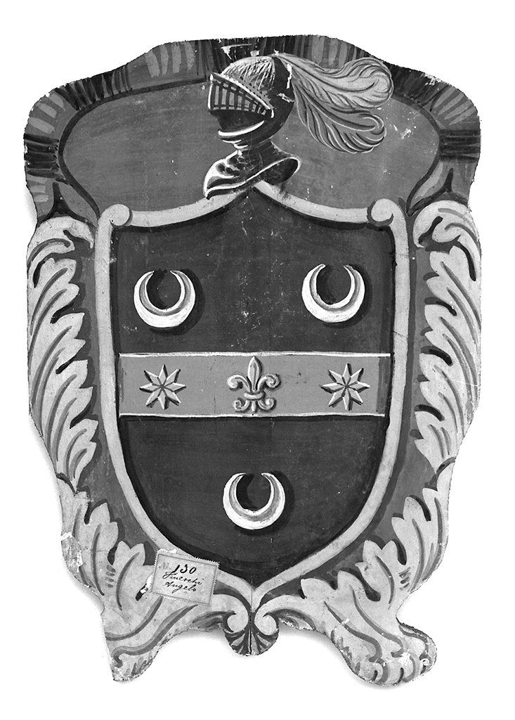 stemma gentilizio della famiglia Fineschi (dipinto, elemento d'insieme) - ambito senese (seconda metà sec. XIX)