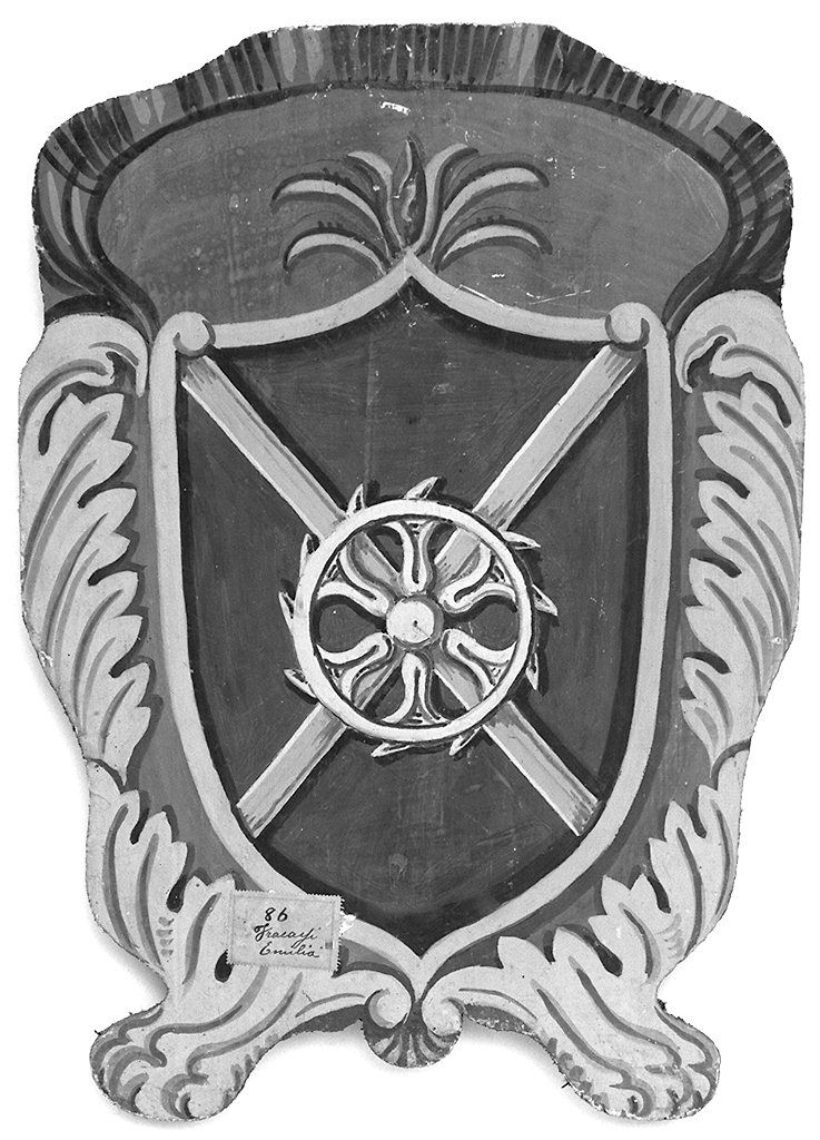 stemma gentilizio della famiglia Fracassi (dipinto, elemento d'insieme) di Valli, Anichini Gualtiero (sec. XIX)