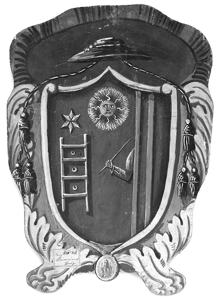 stemma gentilizio della famiglia Bianciardi (dipinto, elemento d'insieme) - ambito senese (seconda metà sec. XIX)