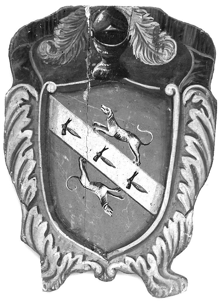 stemma gentilizio della famiglia Corsi (dipinto, elemento d'insieme) - ambito senese (sec. XX)