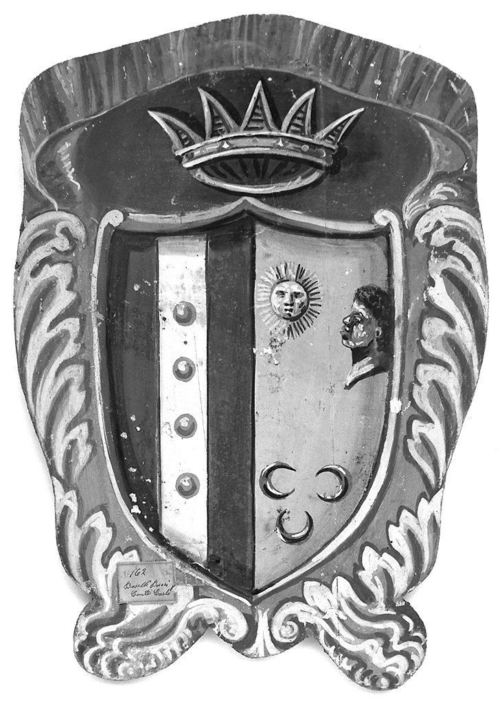 stemma gentilizio della famiglia Boselli Pucci (dipinto, elemento d'insieme) - ambito senese (sec. XIX)