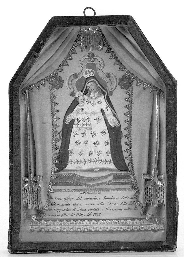 Madonna con Bambino (teca) - ambito senese (seconda metà sec. XIX)