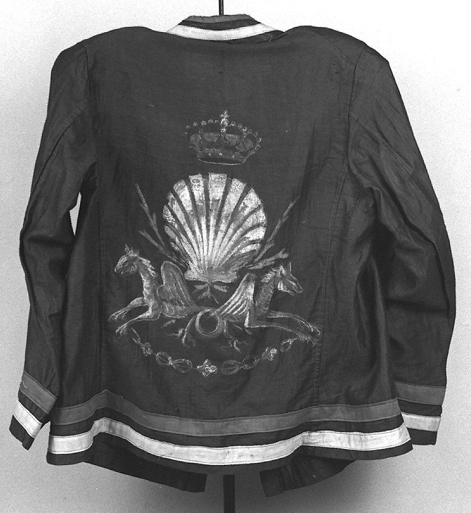 stemma della contrada del Nicchio (giubbetto da fantino, elemento d'insieme) - manifattura senese (secc. XIX/ XX)