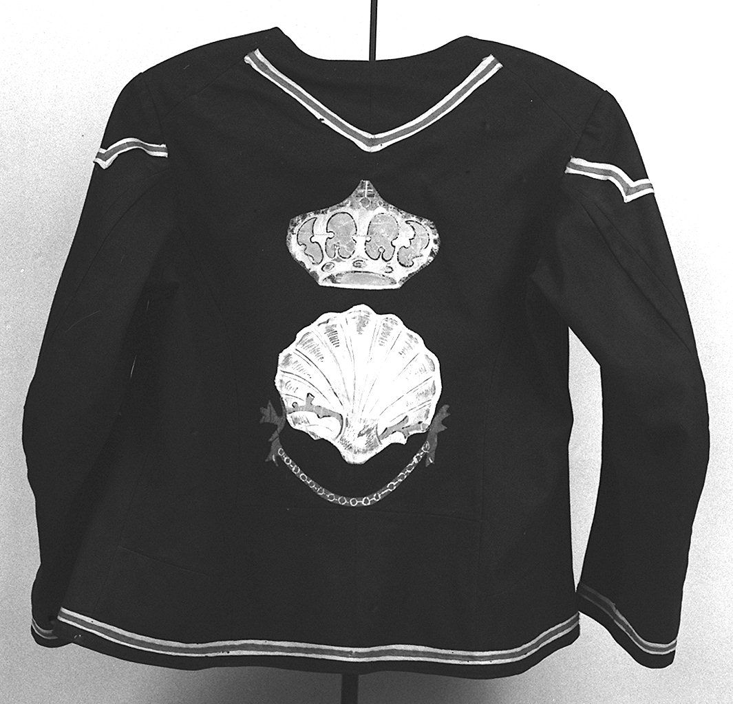 stemma della contrada del Nicchio (giubbetto da fantino, elemento d'insieme) - manifattura senese (secc. XIX/ XX)