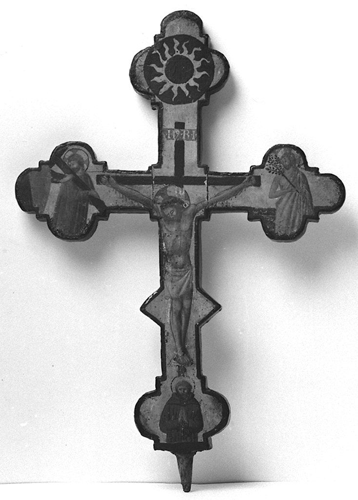 Cristo crocifisso (croce dipinta) di Stefano di Giovanni di Consolo detto Sassetta (cerchia) (prima metà sec. XV)