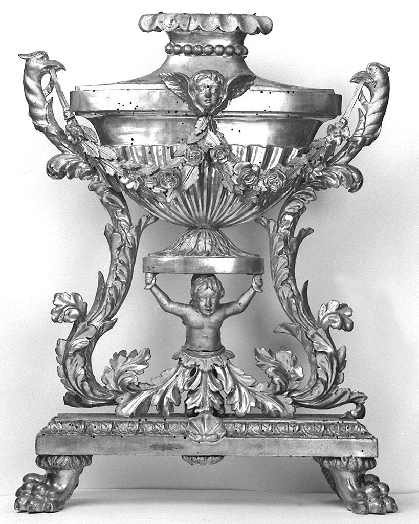 vaso da fiori, serie - bottega senese (sec. XIX)