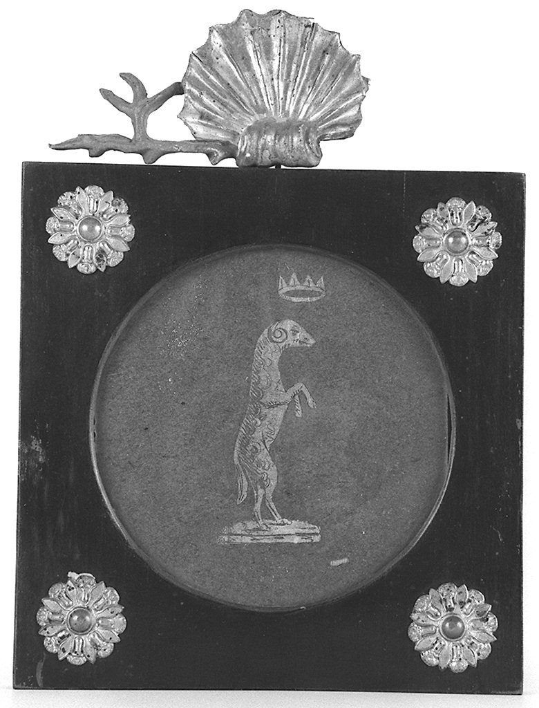 stemma (segnaposto - a tabella, serie) - manifattura senese (prima metà sec. XIX)