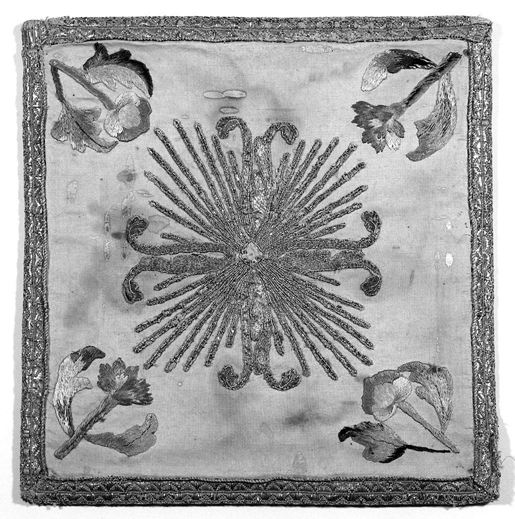 borsa del corporale, elemento d'insieme - manifattura toscana (sec. XIX)