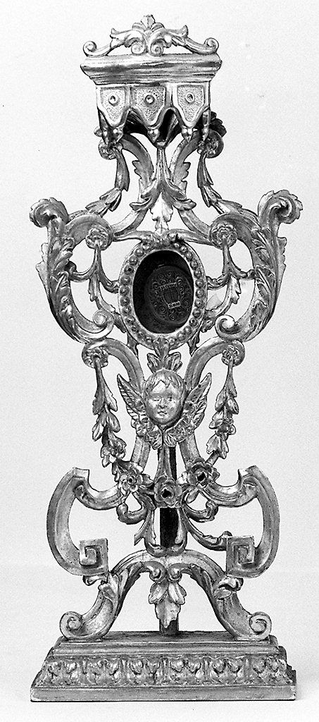 reliquiario - a ostensorio - bottega senese (primo quarto sec. XIX)