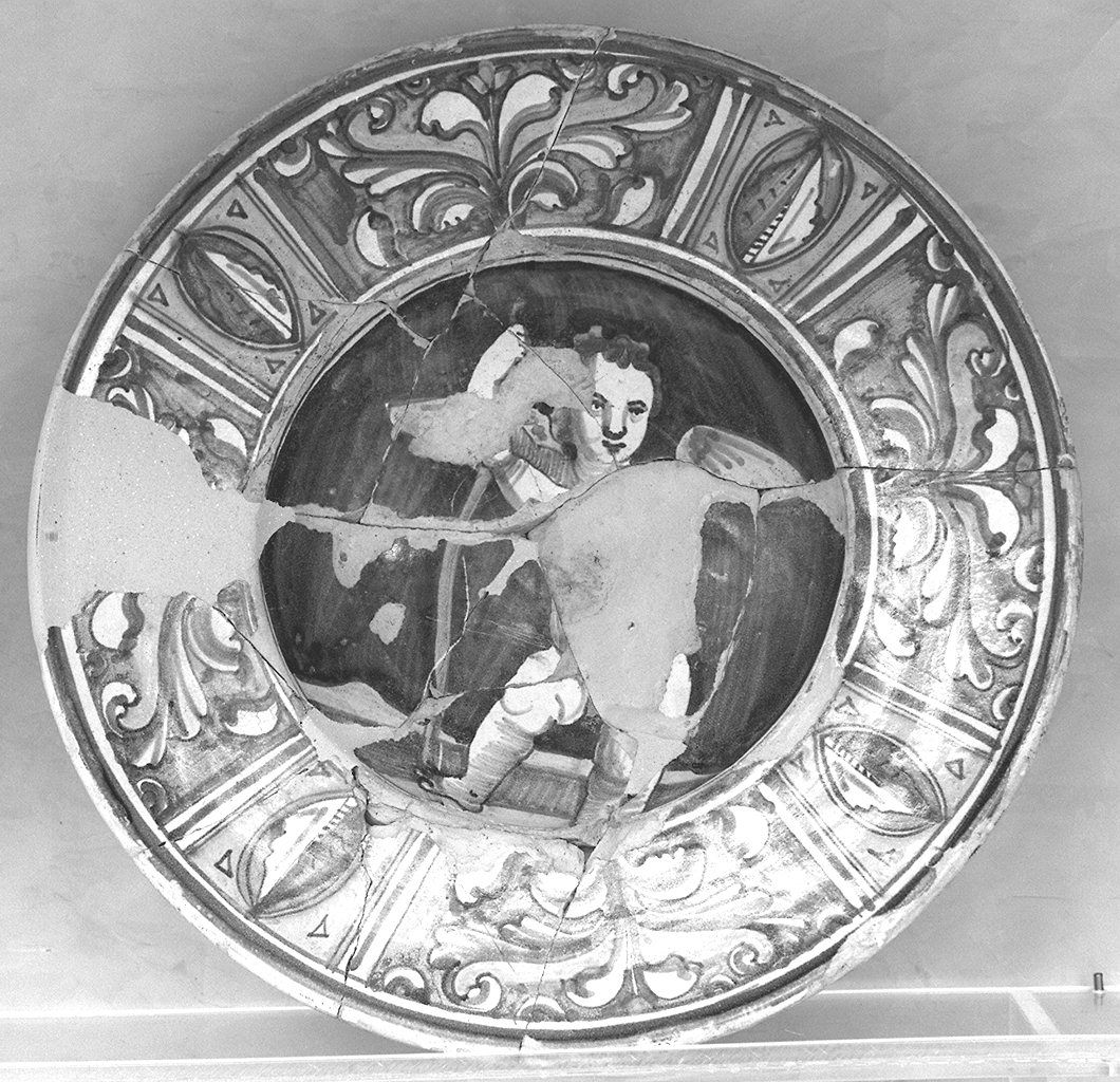 piatto - manifattura senese (seconda metà sec. XV)