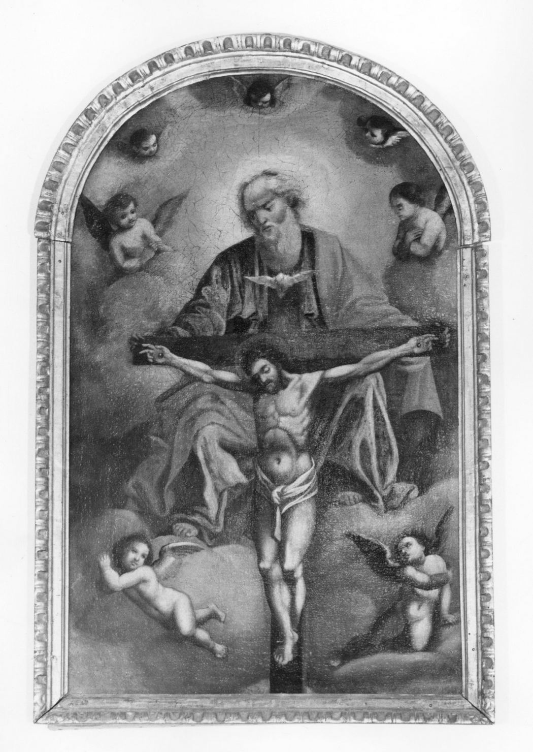 Dio Padre e Cristo crocifisso (dipinto) di Nasini Giuseppe Nicola (bottega) (fine/inizio secc. XVII/ XVIII)