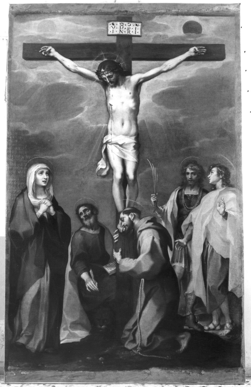 crocifissione di Cristo con la Madonna e santi (dipinto) di Vanni Francesco (sec. XVII)