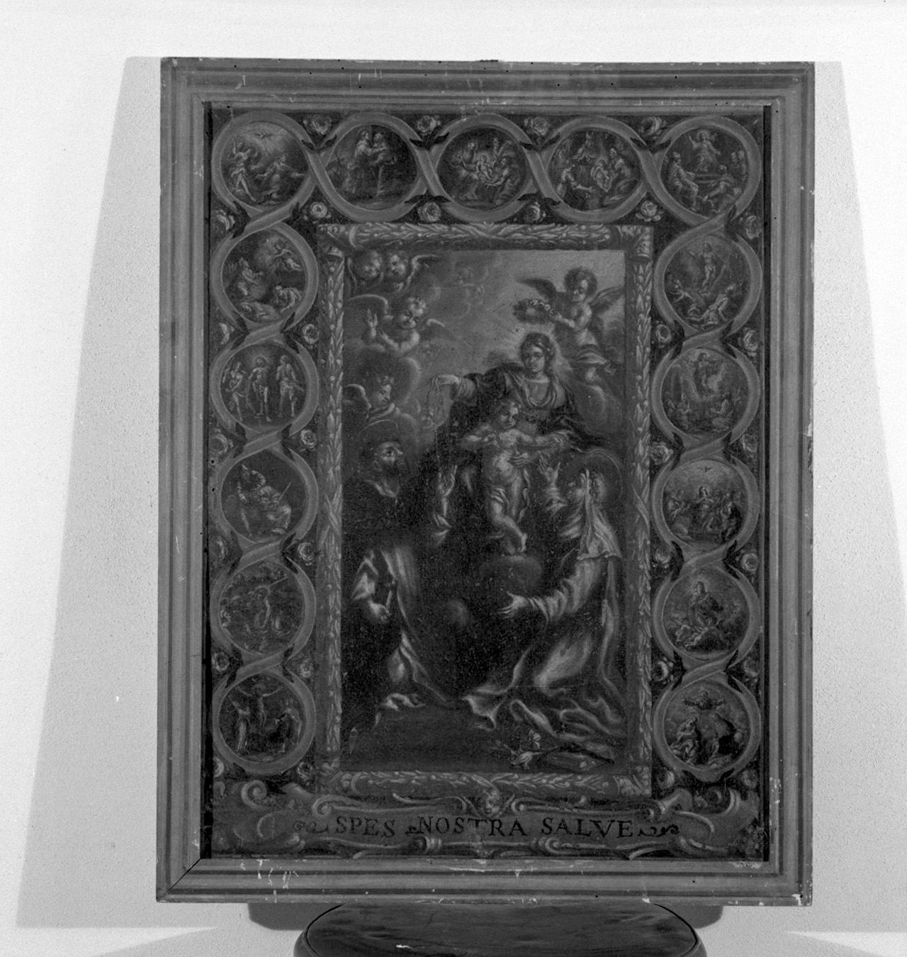 Madonna del Rosario con San Domenico e Santa Caterina da Siena (dipinto) - ambito senese (prima metà sec. XVIII)