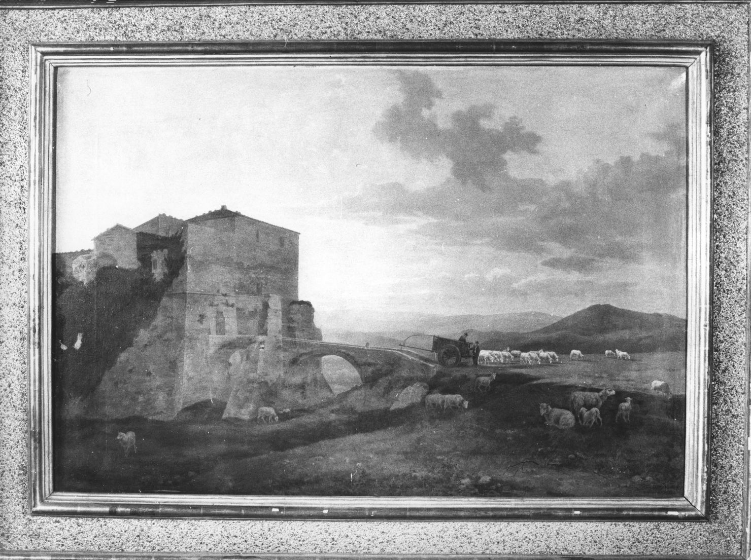 veduta della Fortezza di Montepulciano (dipinto) di Della Valle Pietro (sec. XIX)