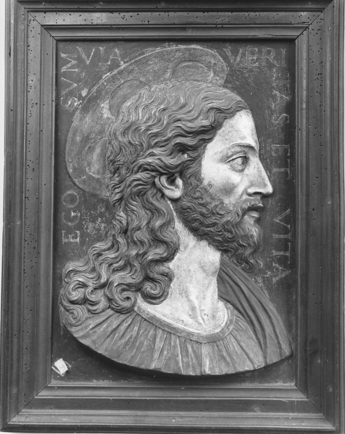 Cristo redentore benedicente (formella) - ambito fiorentino (sec. XVI)