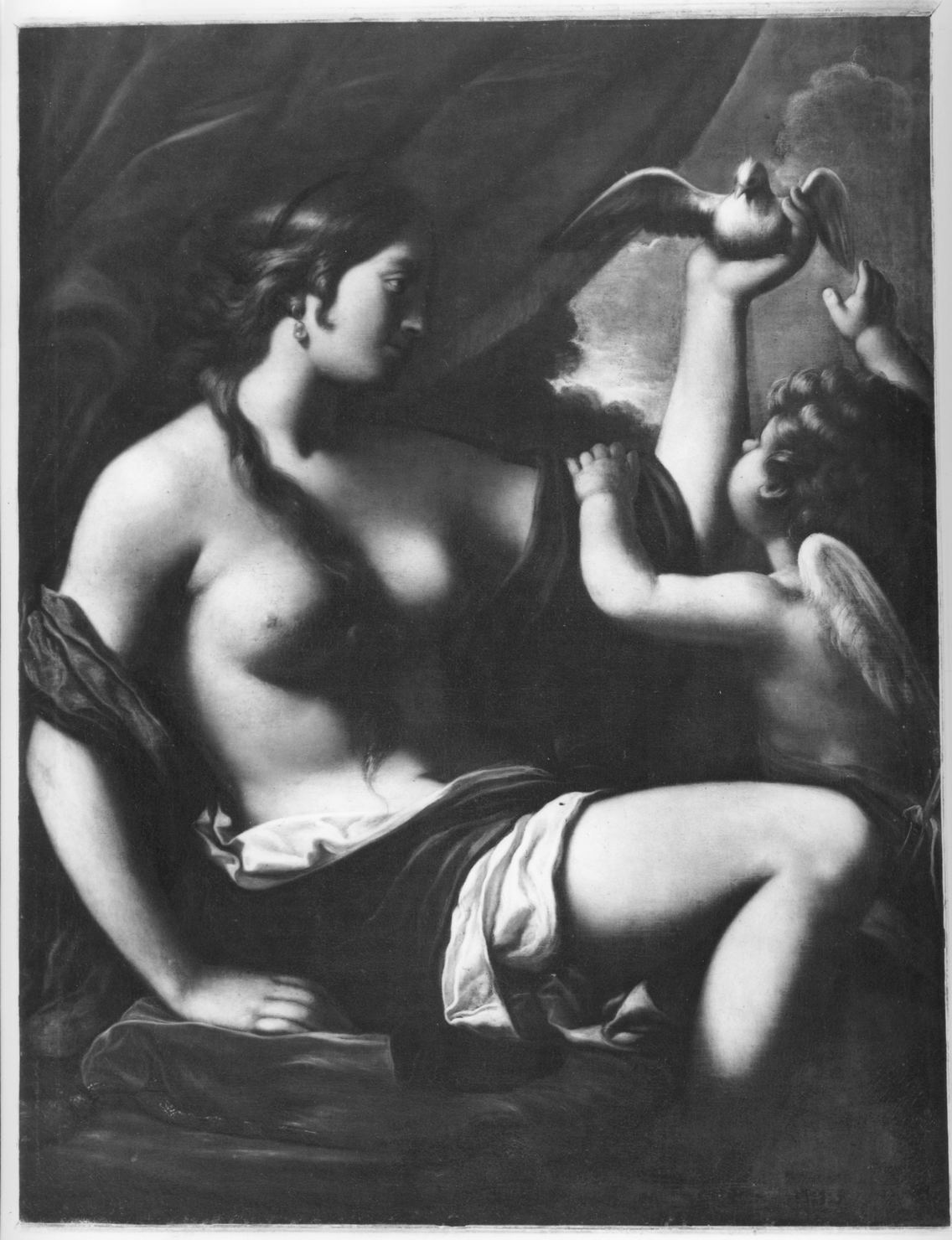Venere e Amore, Venere e Cupido (dipinto) di Gabbiani Antonio Domenico (sec. XVII)