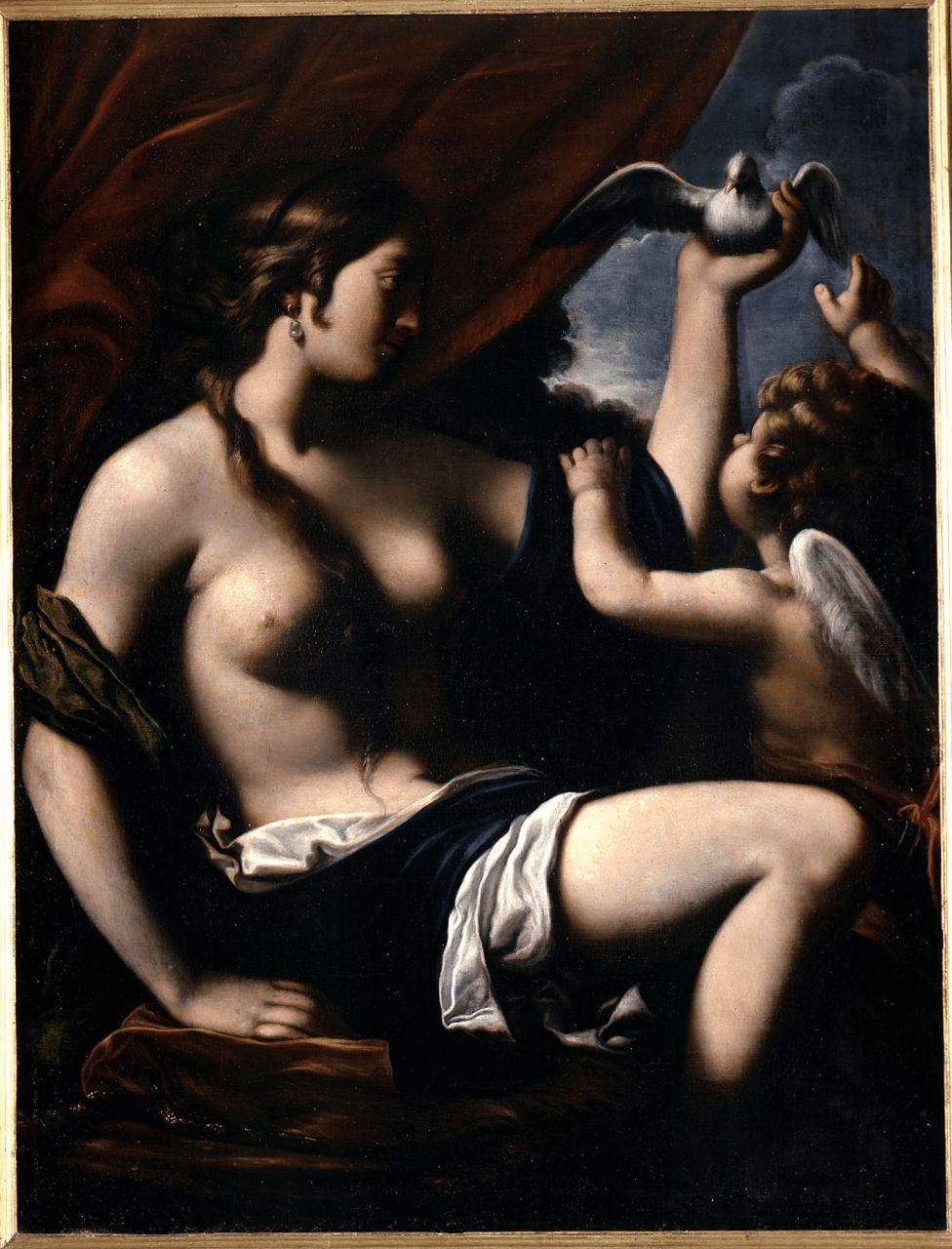 Venere e Amore, Venere e Cupido (dipinto) di Gabbiani Antonio Domenico (sec. XVII)