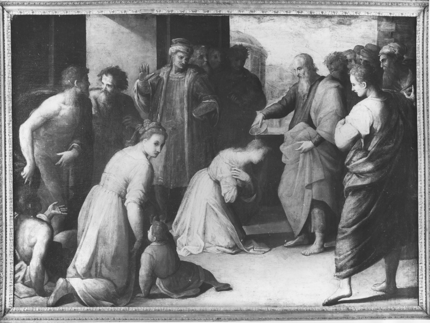 battesimo di una giovane (dipinto) di Balducci Giovanni detto Cosci (sec. XVI)