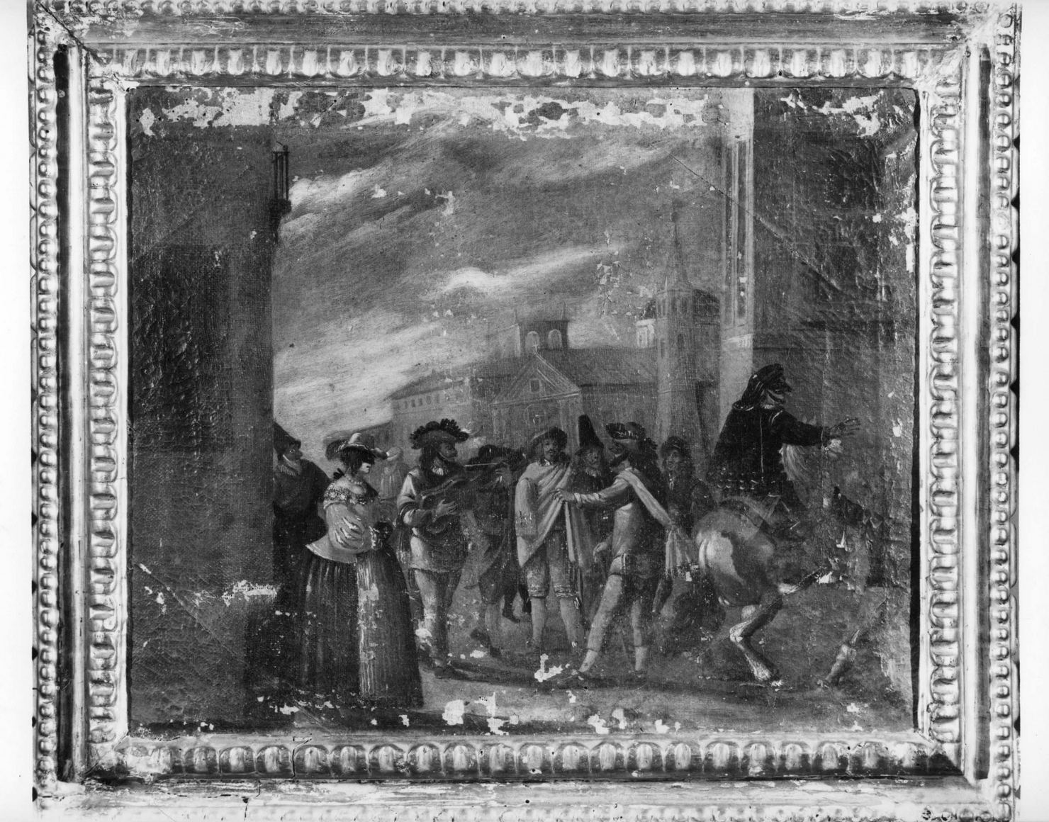 carnevalata (dipinto, elemento d'insieme) - ambito italiano (seconda metà sec. XVII)