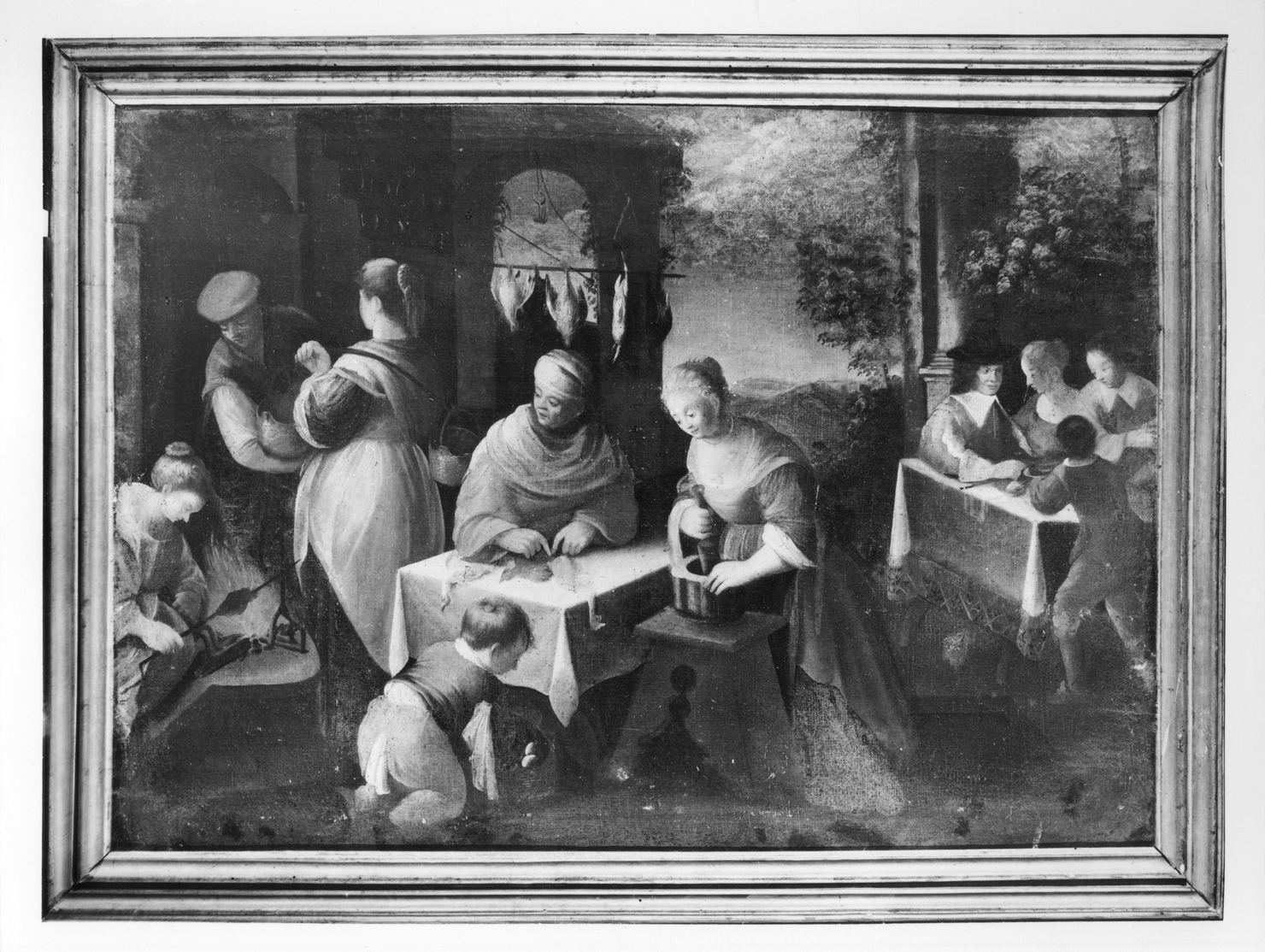 parabola del ricco Epulone (dipinto) - ambito italiano (sec. XVIII)