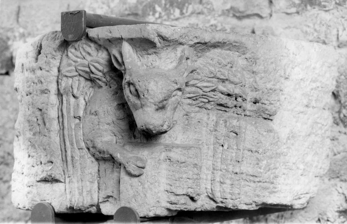 simbolo di San Luca: bue (rilievo) - bottega toscana (secc. XII/ XIII)