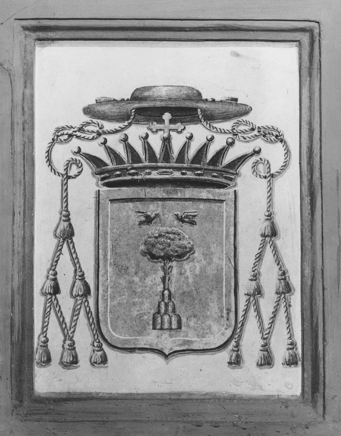 stemma (formella, elemento d'insieme) - bottega senese (primo quarto sec. XIX)